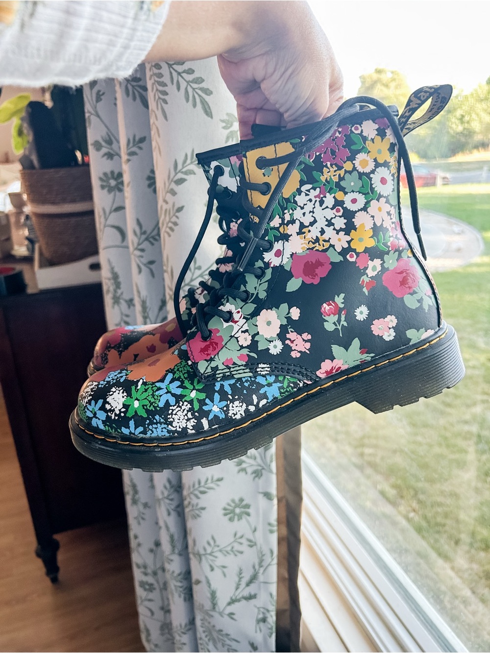 Dr. Martens floral boots